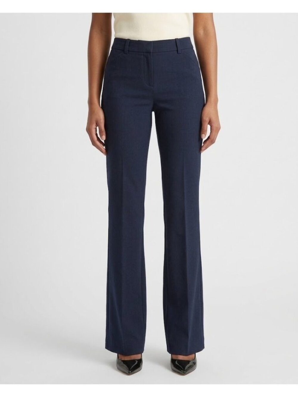 NWT THEORY Max C3 in Navy Blue Sevona Stretch Wool Trouser Pants 8 x 34